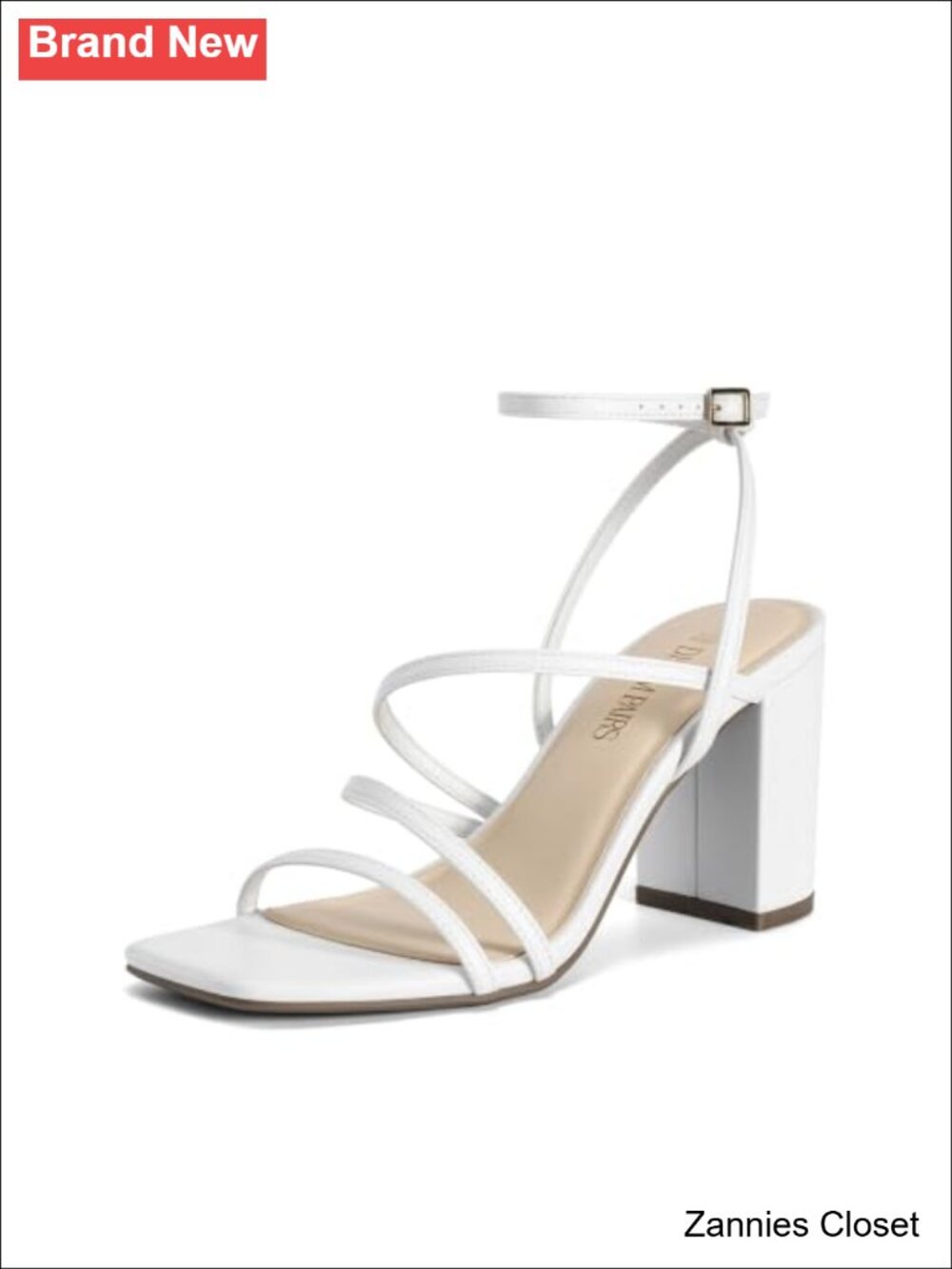 ✨ DREAM PAIRS Women's Chunky Block Heel Square Toe Strappy Sandal Faux Leather